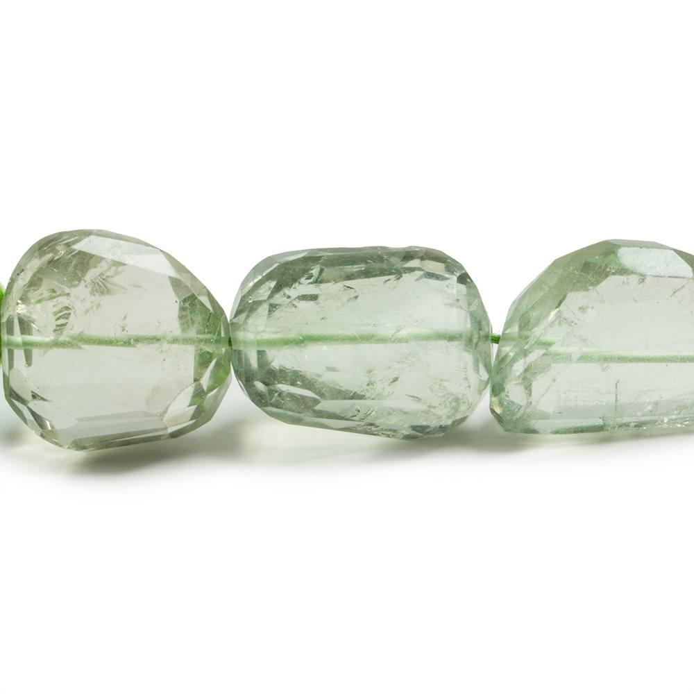 17x15x9-24x16x9.5mm Green Amethyst faceted nugget beads 14 inch 17 pcs - The Bead Traders
