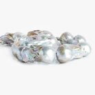 17x25-21x33mm Silver Peacock Ultra Baroque straight drill freshwater Pearls 16 inch 12 pcs - The Bead Traders