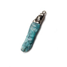 17x6-28x7mm Black Gold Leafed Blue Kyanite Crystal Focal Pendant 1 bead - The Bead Traders