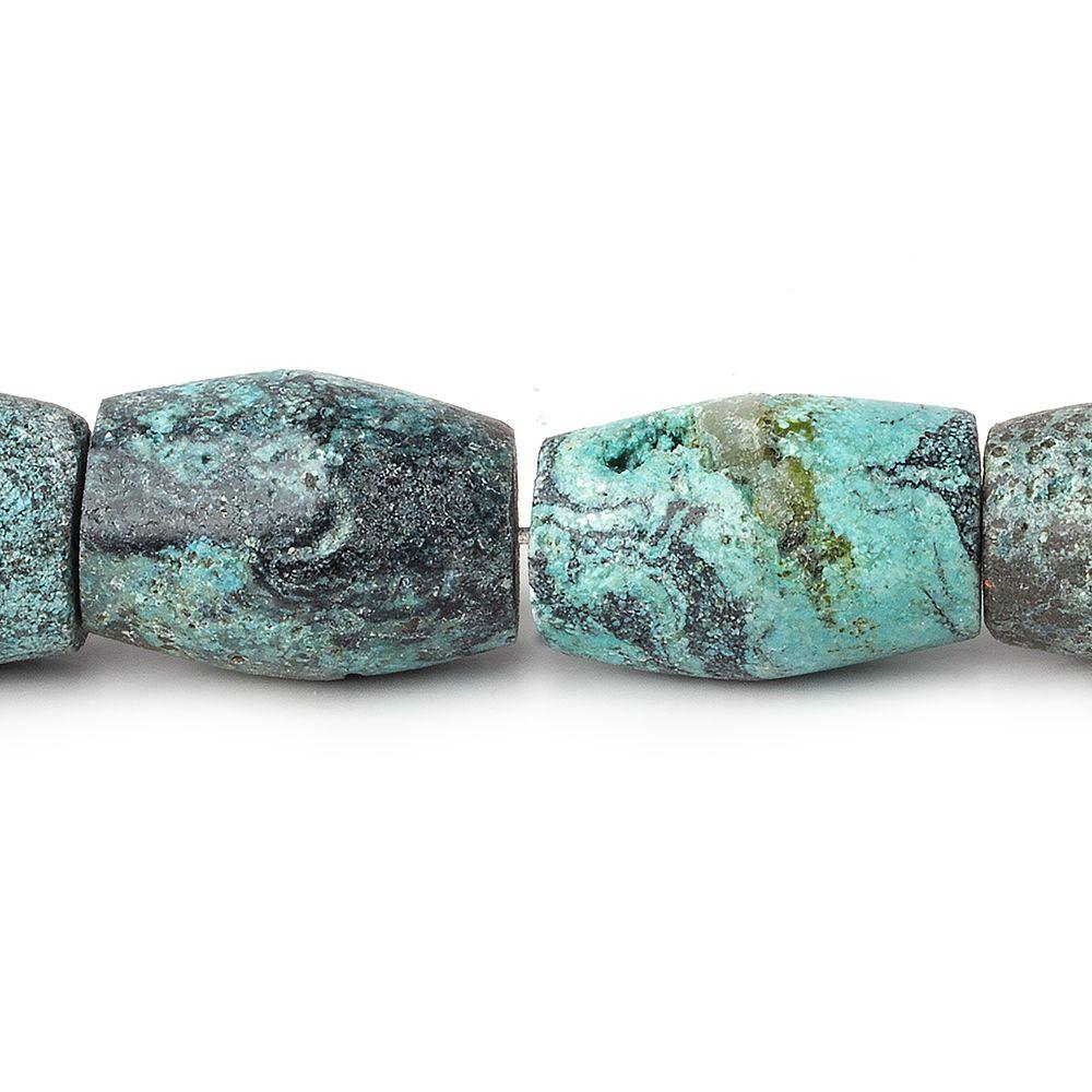 18-23mm Turquoise Plain Barrel Shape Beads 16 pieces - The Bead Traders