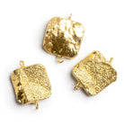 18mm Gold Leafed Drusy Square Connector 1 Bead - The Bead Traders
