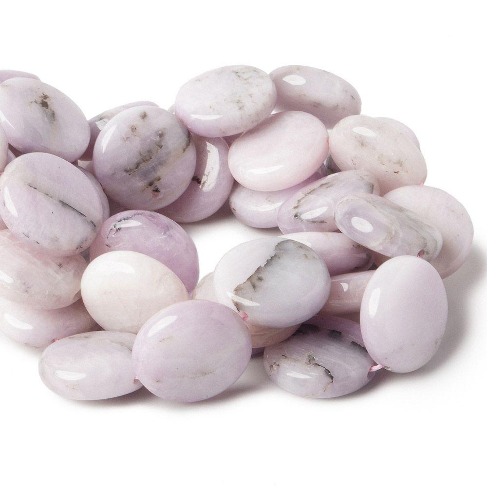 18mm Kunzite plain coin beads 16.5 inch 23 pieces - The Bead Traders