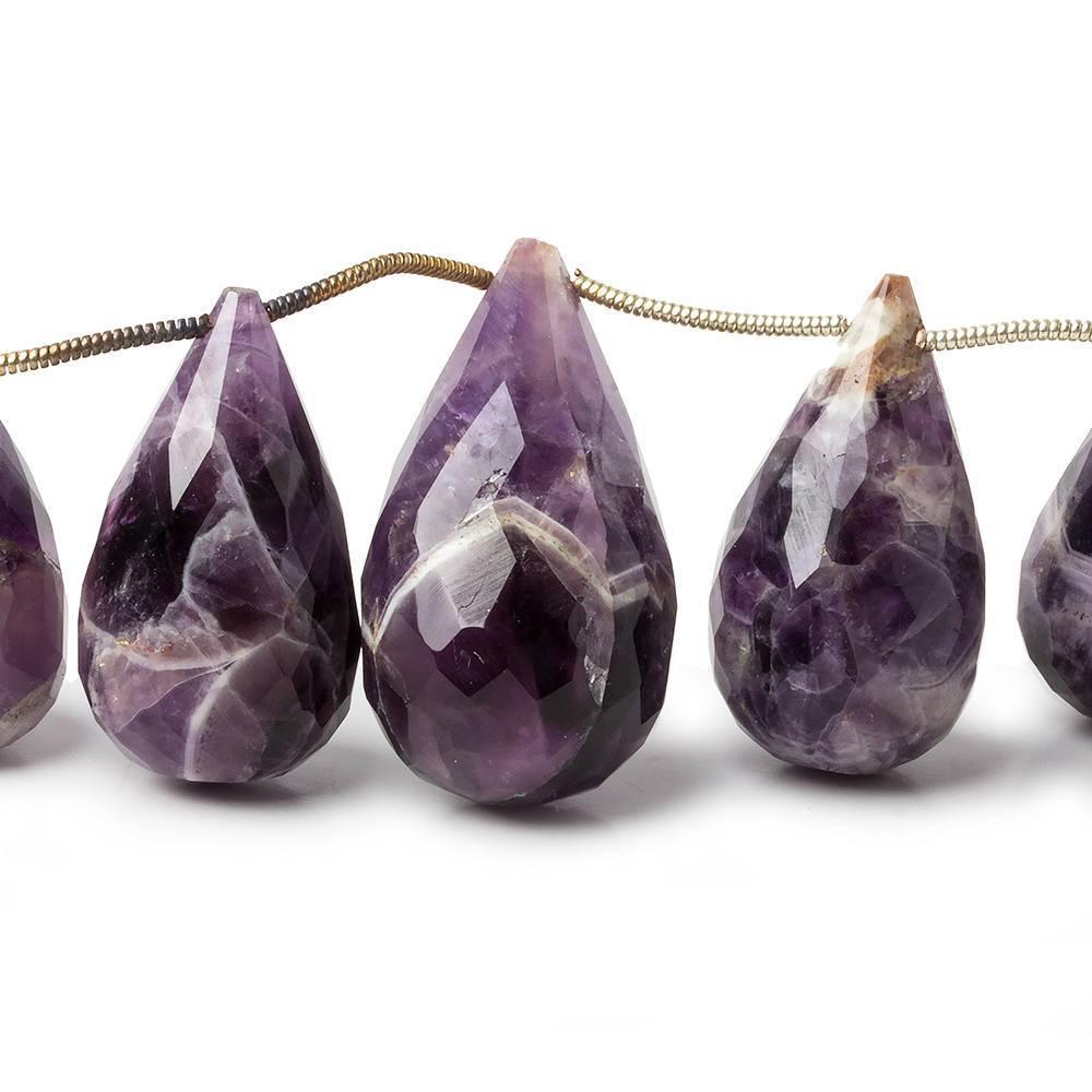 18x10-30x16mm Cape Amethyst faceted teardrop beads 8 imch 14 pieces - The Bead Traders