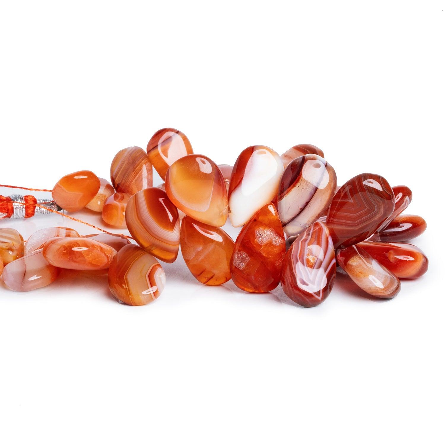 18x11mm Carnelian Plain Pears 8 inch 35 beads - The Bead Traders