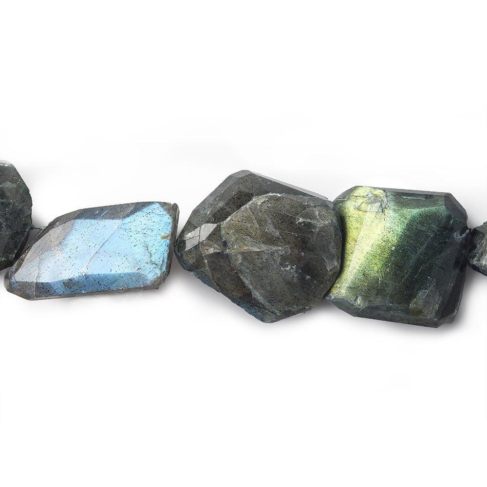 18x13-20x19mm Labradorite Faceted Nugget Beads 8 inch 9 beads - The Bead Traders
