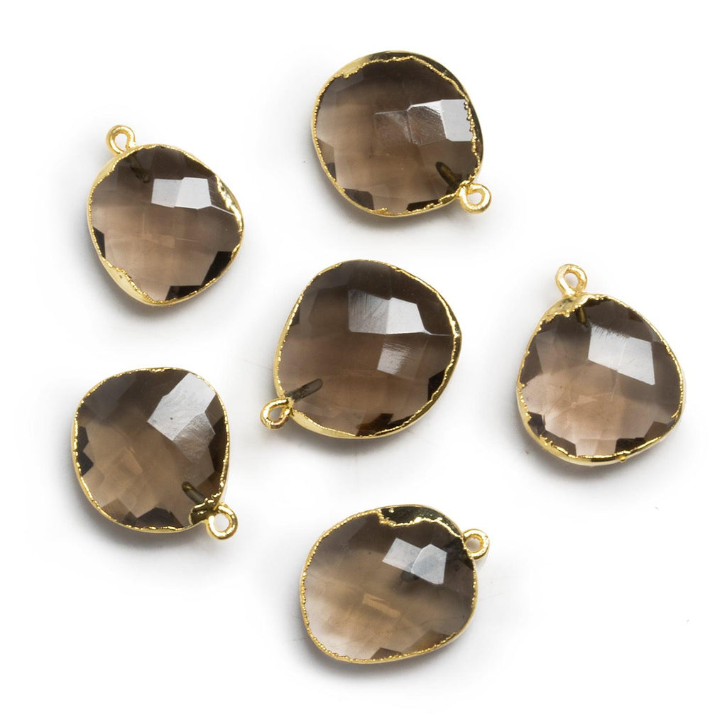 18x15mm Gold Leafed Smoky Quartz Pendant 1 piece - The Bead Traders
