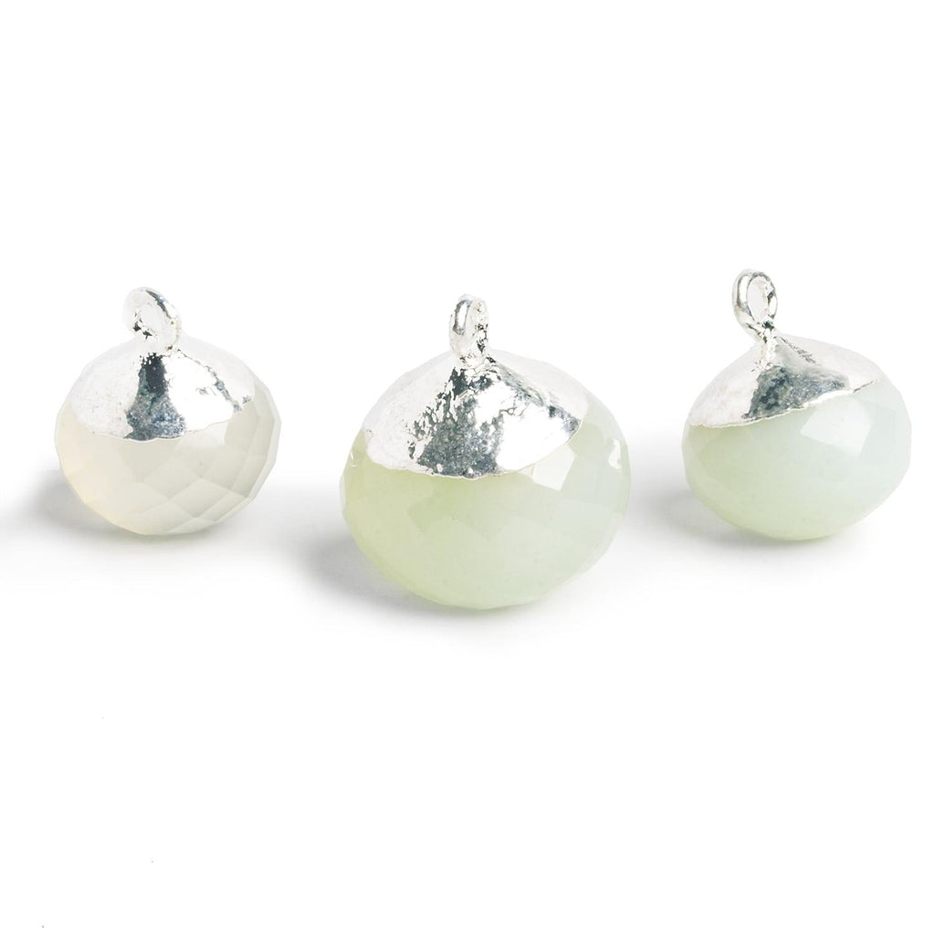 18x15mm Silver Leafed Chalcedony Candy Kiss Pendant 1 Bead - The Bead Traders