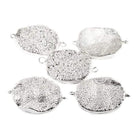 18x25mm Silver Leafed Drusy Oval Connector Focal Bead - The Bead Traders