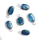 18x9mm Silver Leafed Kyanite Oval Pendant 1 Piece - The Bead Traders