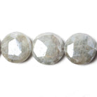 19-20mm Silver Mystic Aquamarine faceted coin beads 7.75 inch 10 pieces - The Bead Traders