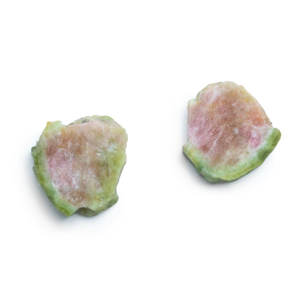 19mm Watermelon Tourmaline Slice Beads - Set of 2 - The Bead Traders