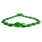 19x10-23x15mm True Green Chalcedony straight drill plain pears 16 inch 20 beads - The Bead Traders