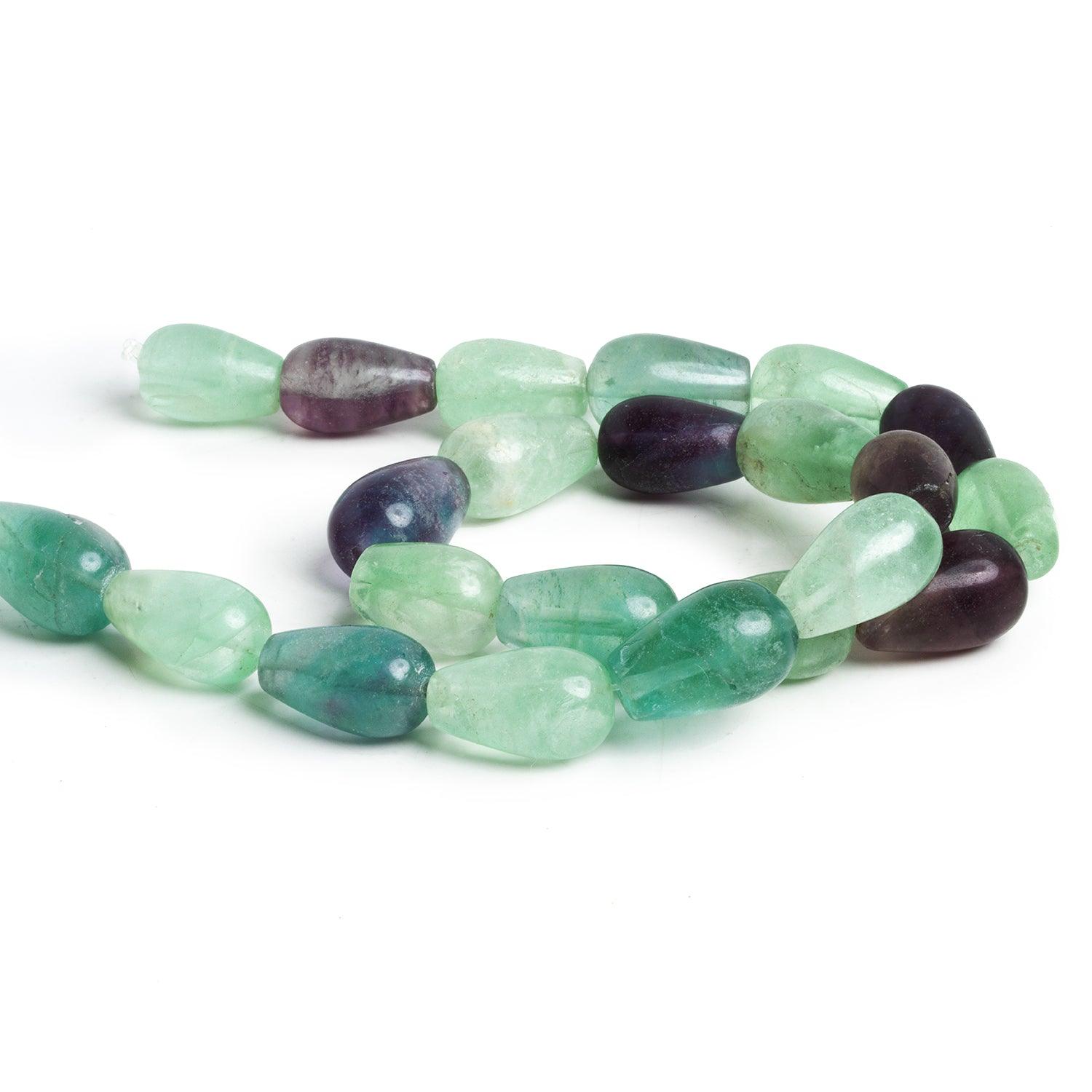 19x12mm Fluorite Pestle Drops 16 inch 21 beads - The Bead Traders