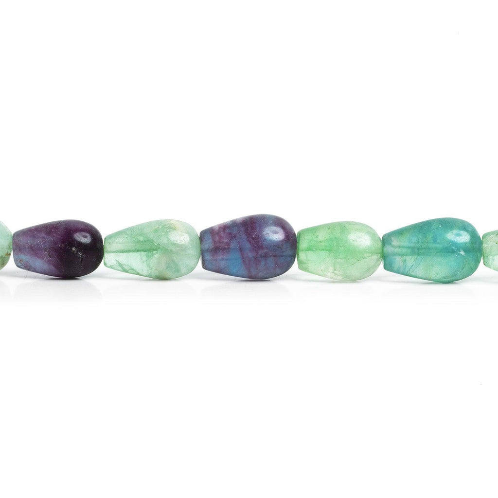 19x12mm Fluorite Pestle Drops 16 inch 21 beads - The Bead Traders