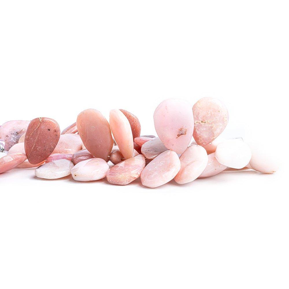 19x13mm-23x15mm Pink Peruvian Opal Plain Pear Beads 8.5 inch 39 pieces - The Bead Traders