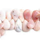 19x13mm-23x15mm Pink Peruvian Opal Plain Pear Beads 8.5 inch 39 pieces - The Bead Traders