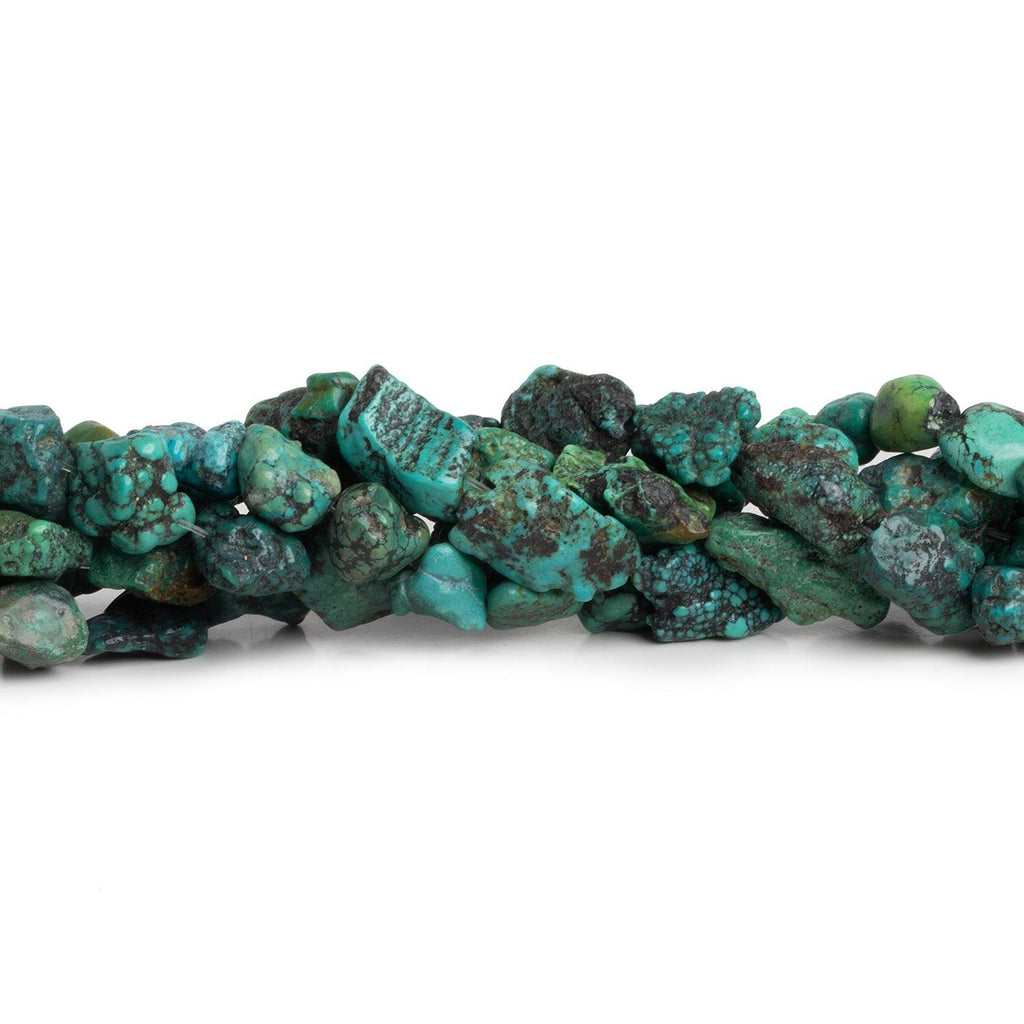 19x14mm Turquoise Nuggets 15 inch 25 beads - The Bead Traders