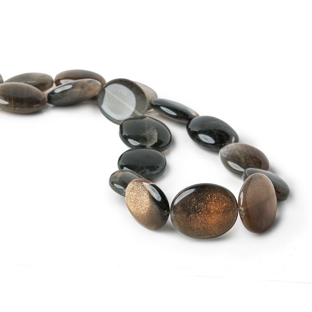 19x15-23x18mm Multi Oligoclase Feldspar plain ovals 16 inch 18 beads - The Bead Traders