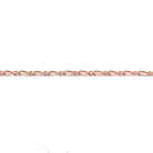 1mm Rose Gold plated Figaro Link Chain sold by the foot - The Bead Traders