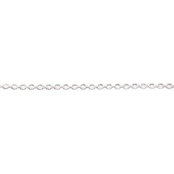 1mm Silver plated Link Chain by the Foot - The Bead Traders