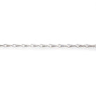 1mm Silver plated Tear Drop Link Chain by the Foot - The Bead Traders