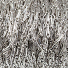 1mm Silver plated Tear Drop Link Chain by the Foot - The Bead Traders
