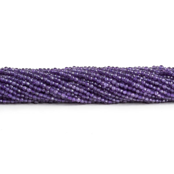 2-2.2mm Amethyst Microfaceted Rounds 12 inch 130 beads