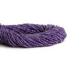 2-2.2mm Amethyst Microfaceted Rounds 12 inch 130 beads - The Bead Traders