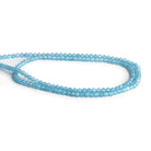 2-2.2mm Blue Chalcedony Microfaceted Rounds 12 inch 140 beads - The Bead Traders