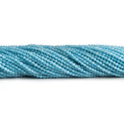 2-2.2mm Blue Chalcedony Microfaceted Rounds 12 inch 140 beads - The Bead Traders