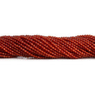 2-2.2mm Carnelian Microfaceted Rounds 12 inch 130 beads - The Bead Traders