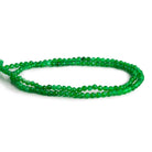 2-2.2mm Green Onyx Microfaceted Rounds 12 inch 130 beads - The Bead Traders