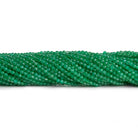 2-2.2mm Green Onyx Microfaceted Rounds 12 inch 130 beads - The Bead Traders