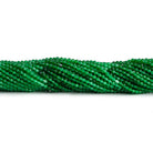 2-2.2mm Green Onyx Microfaceted Rounds 12 inch 130 beads - The Bead Traders