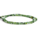 2-2.2mm Prehnite Microfaceted Rounds 12 inch 130 beads - The Bead Traders
