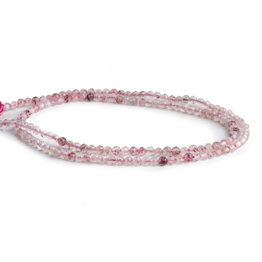 2-2.2mm Strawberry Quartz Microfaceted Rounds 12 inch 140 beads - The Bead Traders