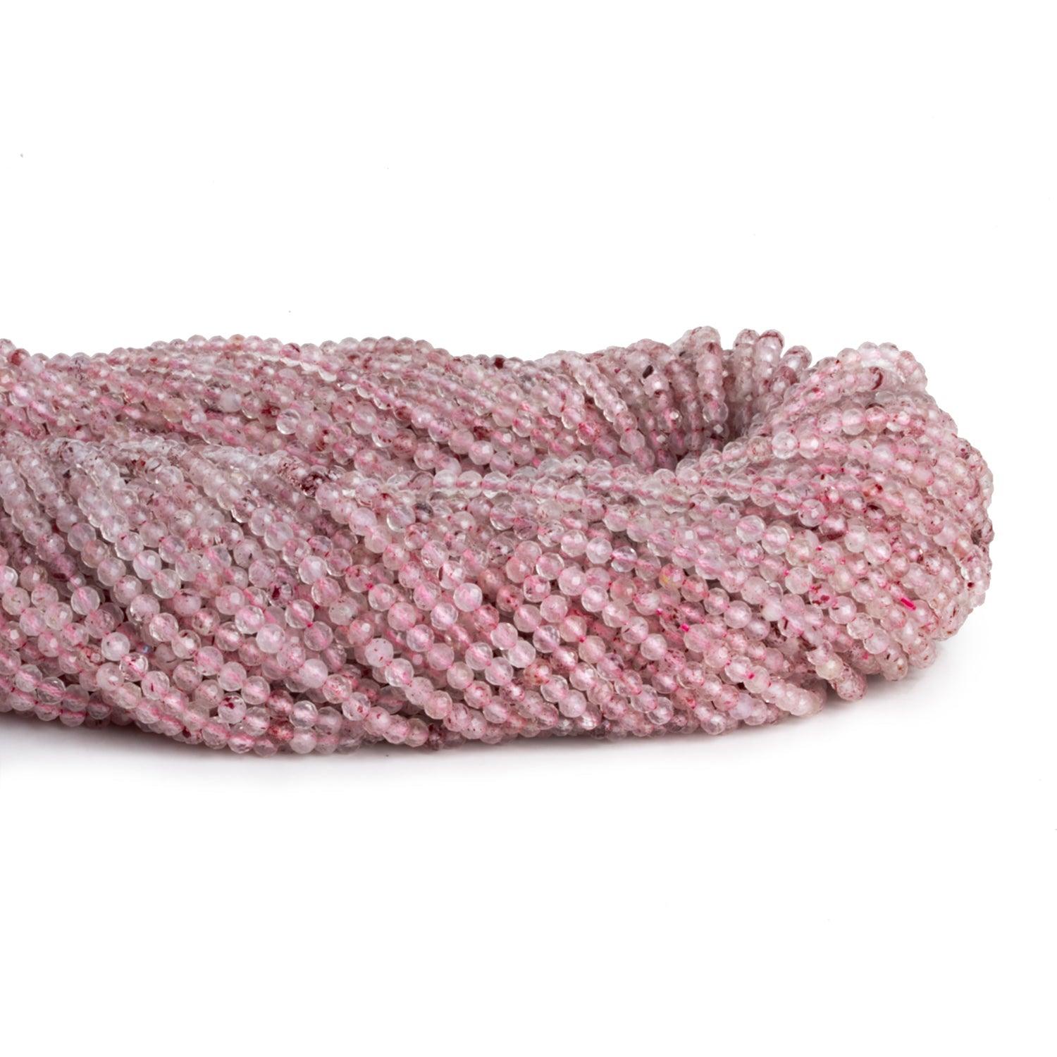 2-2.2mm Strawberry Quartz Microfaceted Rounds 12 inch 140 beads - The Bead Traders