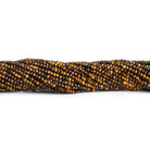 2-2.2mm Tiger's Eye Microfaceted Rounds 12 inch 130 beads - The Bead Traders