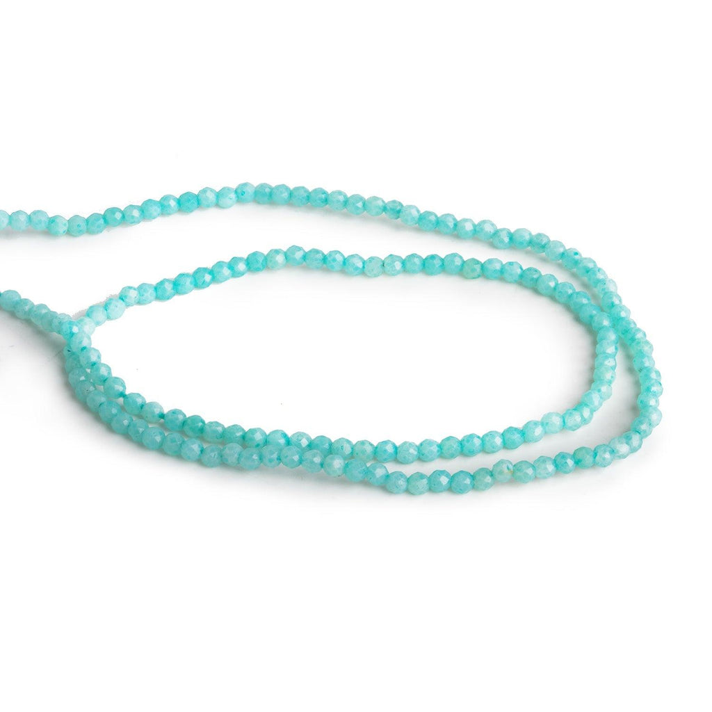 2-2.5mm Amazonite Microfaceted Rounds 12 inch 140 beads - The Bead Traders
