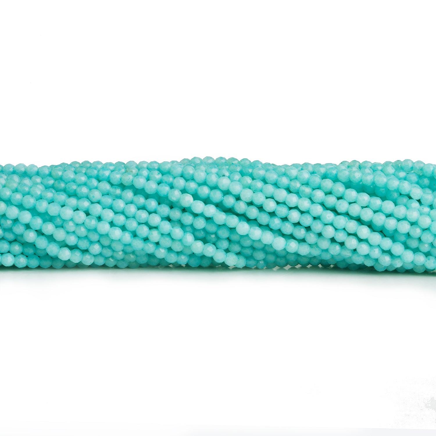 2-2.5mm Amazonite Microfaceted Rounds 12 inch 140 beads - The Bead Traders
