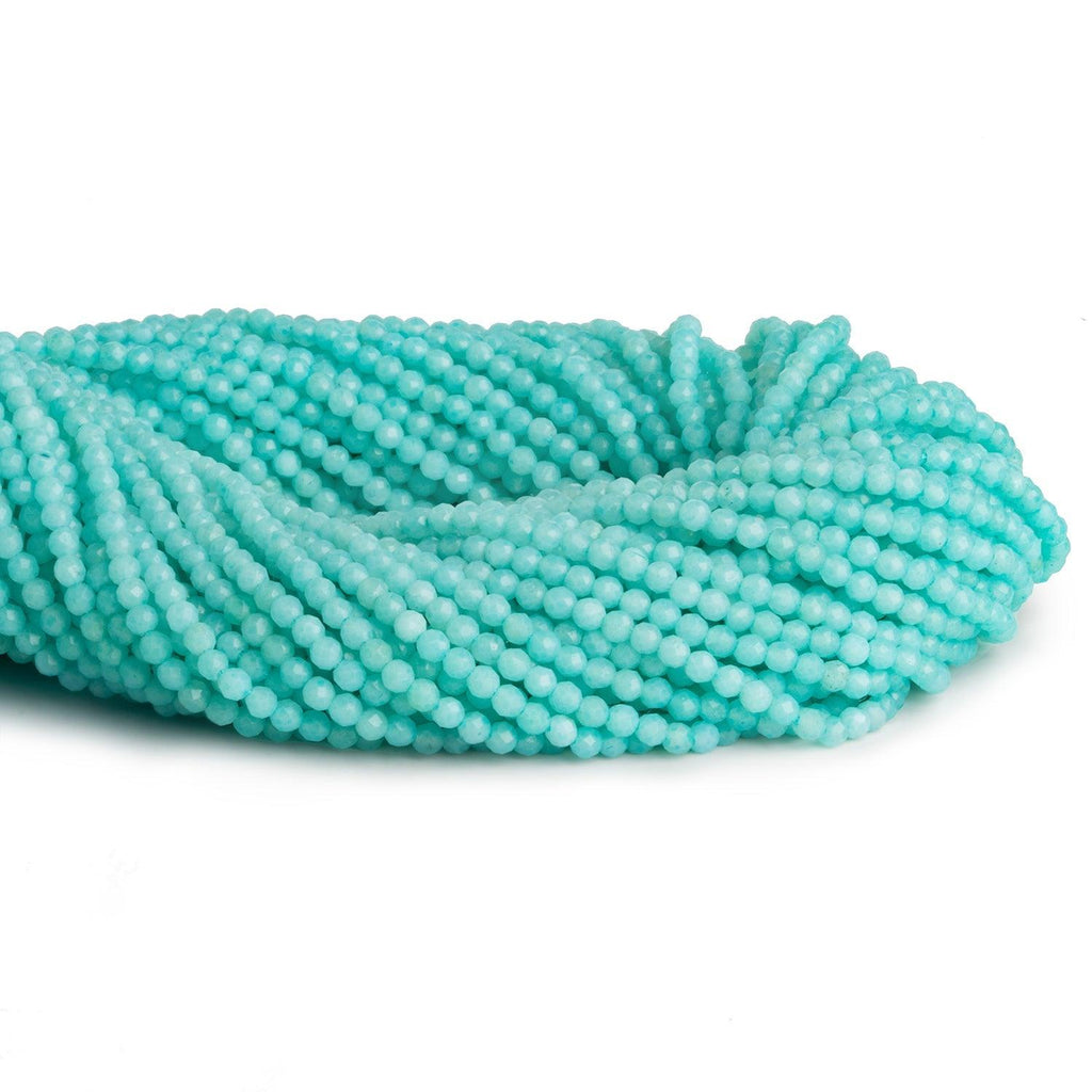 2-2.5mm Amazonite Microfaceted Rounds 12 inch 140 beads - The Bead Traders