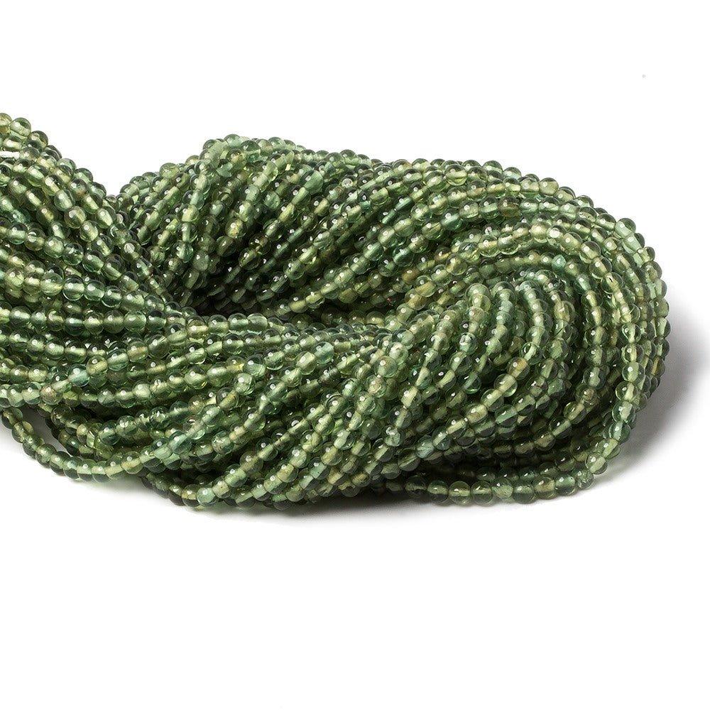 2-2.5mm Green Apatite plain rounds 13 inch 110 beads - The Bead Traders