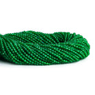 2-2.5mm Green Onyx Microfaceted Rounds 12 inch 130 beads - The Bead Traders