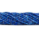 2-2.5mm Light Lapis Lazuli MicroFaceted rondelles 13 inch 155 beads - The Bead Traders