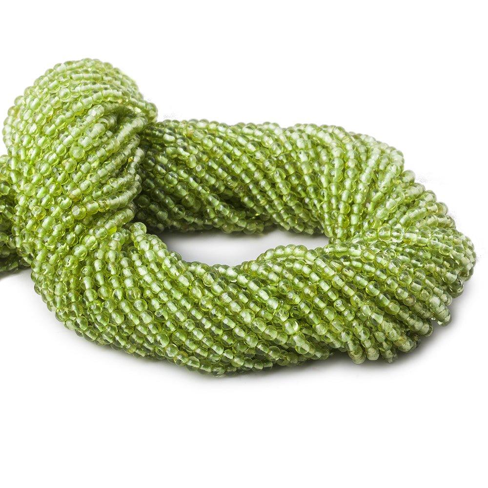 2-2.5mm Peridot Plain Round Beads 14 inch - The Bead Traders