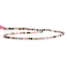 2-2.5mm Tourmaline Microfaceted Round Beads 12 inch 140 pieces - The Bead Traders