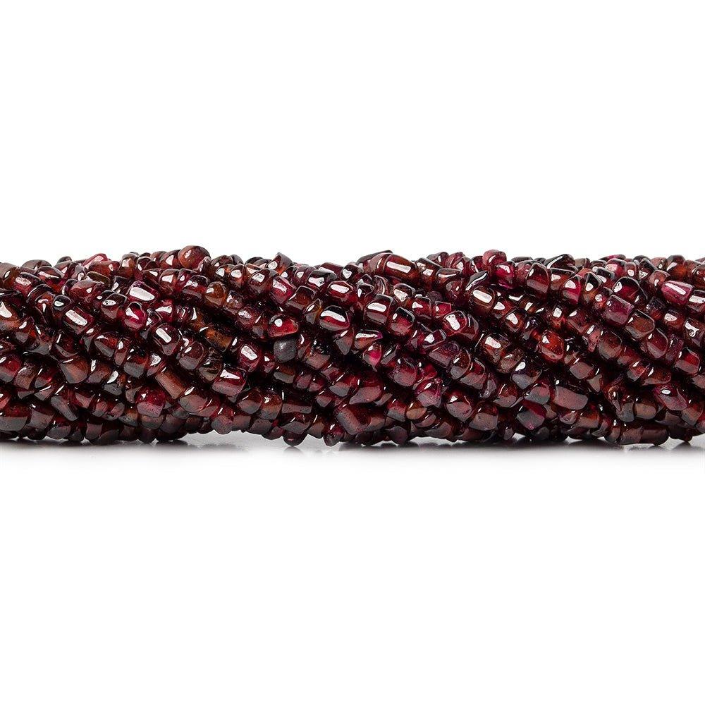 2-3mm Garnet plain Heishi beads 14 inch 210 pieces - The Bead Traders