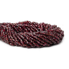2-3mm Garnet plain Heishi beads 14 inch 210 pieces - The Bead Traders