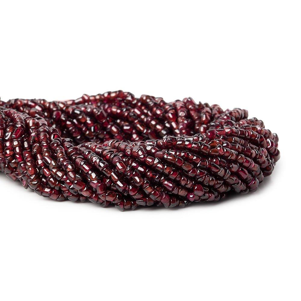 2-3mm Garnet plain Heishi beads 14 inch 210 pieces - The Bead Traders
