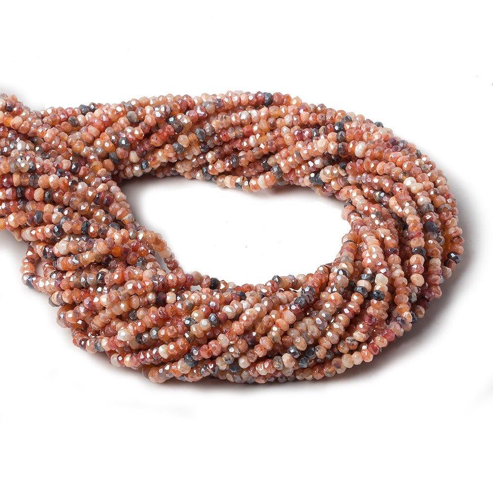 2.-3mm Mystic Carnelian faceted rondelle beads 13 inch 159 pieces - The Bead Traders